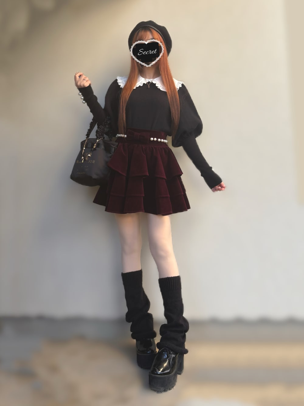 ♡ Swankiss ♡ DR collar knit TOPS （ホワイト） Swankiss（スワンキス）の「DR collar knit TOPS（ニット/セーター