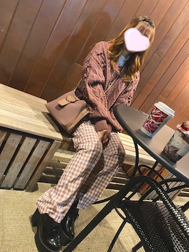 「ケーブルニット」｜「アイテム（インナーウェア/肌着）」を使った、🐰ㅤメ ｲ ﾒ ｲㅤ🐰さん（レディース・153cm）の秋コーディネート