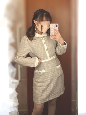「evelyn（evelyn）のアイテム（ワンピース）」を使った、🐰ㅤメ ｲ ﾒ ｲㅤ🐰さん（レディース・153cm）の秋コーディネート