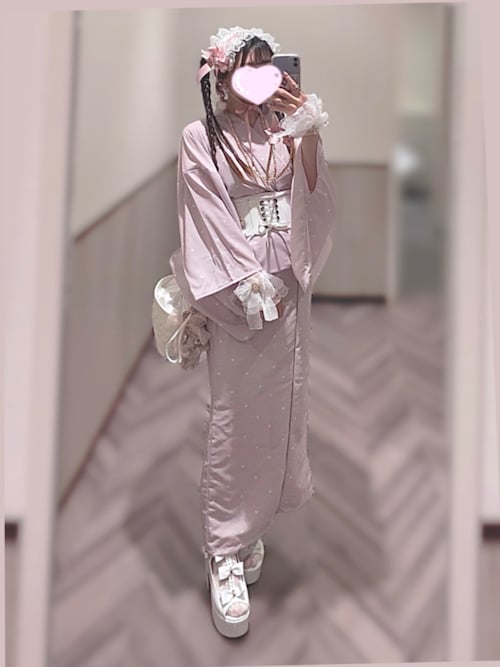 新品未開封 Ank Rouge ハートドット浴衣 ピンク 量産型 地雷系 Ank Rouge - 新品未開封 Ank Rouge ハートドット浴衣 ピンク