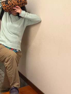 「crocs（クロックス）のアイテム（シューズ、パープル系）」を使った、🐸🐸たつきてぃー🧸さん（レディース・162cm）の春コーディネート