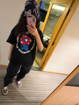 「アイテム（カーゴパンツ）」を使った、🐸🐸たつきてぃー🧸さん（レディース・163cm）の冬コーディネート