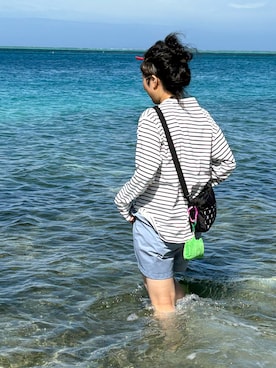 「アイテム（デジタル腕時計）」を使った、🐸🐸たつきてぃー🧸さん（レディース・162cm・30代）の夏コーディネート