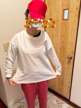 「UNIQLO（ユニクロ）のドレープパンツ（その他パンツ）」を使った、🐸🐸たつきてぃー🧸さん（レディース・162cm）の冬コーディネート