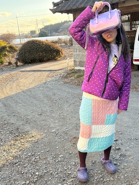 「Candy Stripper（キャンディストリッパー）のアイテム」を使った、🐸🐸たつきてぃー🧸さん（レディース・163cm）の冬コーディネート