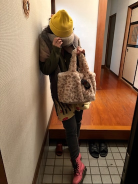 「アイテム（レギンス/スパッツ）」を使った、🐸🐸たつきてぃー🧸さん（レディース・163cm）の冬コーディネート