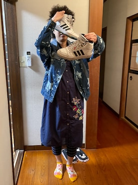 「ScoLar（スカラー）のアイテム」を使った、🐸🐸たつきてぃー🧸さん（レディース・162cm）の春コーディネート
