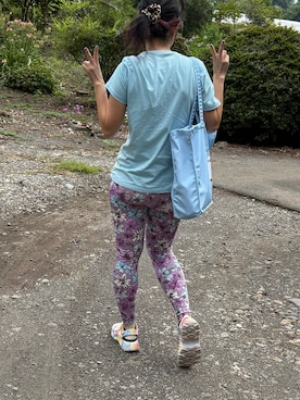 「SKECHERS（スケッチャーズ）のSKECHERS/スケッチャーズ D･LITES 2.0-FLOWER CHILD 111068 サンダル（サンダル、その他）」を使った、🐸🐸たつきてぃー🧸さん（レディース・162cm）の夏コーディネート