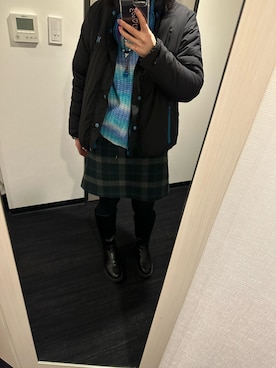「事務の人の休日」｜「アイテム（ジャケット/アウター）」を使った、🐸🐸たつきてぃー🧸さん（レディース・163cm）の冬コーディネート
