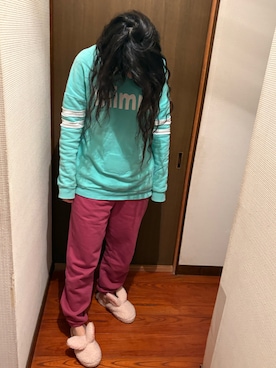 「アイテム（スウェットパンツ）」を使った、🐸🐸たつきてぃー🧸さん（レディース・163cm・30代）の冬コーディネート