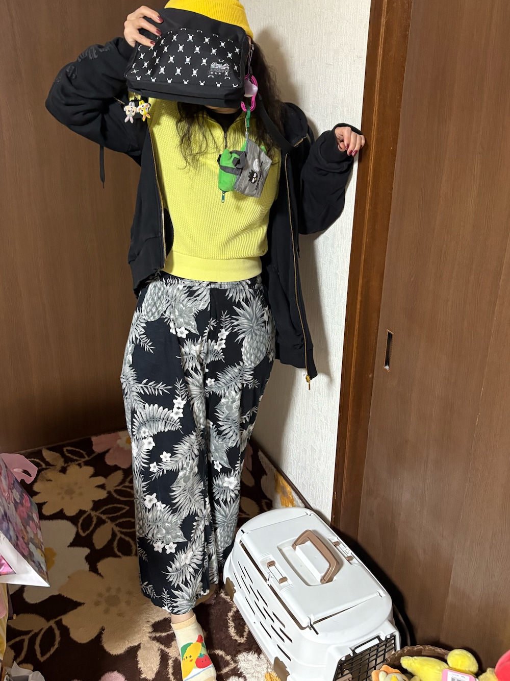 X-girl（エックスガール）の「PIGMENT DYED WAFFLE HALF ZIP TOP