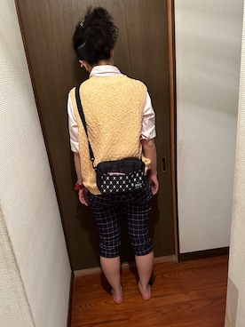 「アイテム（アナログ腕時計、レッド系）」を使った、🐸🐸たつきてぃー🧸さん（レディース・163cm）の春コーディネート