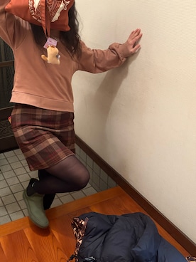 「アイテム（タイツ/ストッキング）」を使った、🐸🐸たつきてぃー🧸さん（レディース・163cm）の冬コーディネート