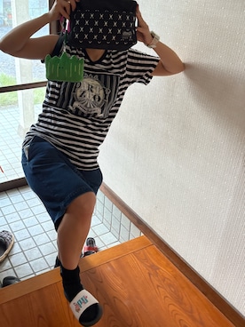 「アイテム（サンダル）」を使った、🐸🐸たつきてぃー🧸さん（レディース・162cm・30代）の夏コーディネート