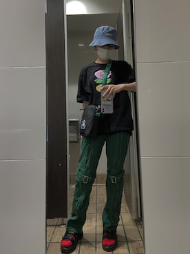 「FR2（エフアールツー）のアイテム（バッグ）」を使った、MATSUさん（レディース・153cm）の夏コーディネート