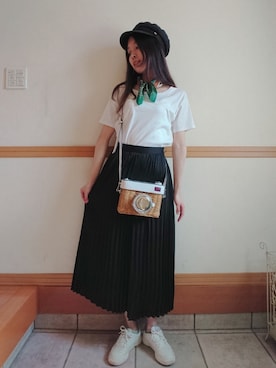 「OZOC（オゾック）のアイテム（帽子）」を使った、kiさん（レディース・160cm）の秋コーディネート