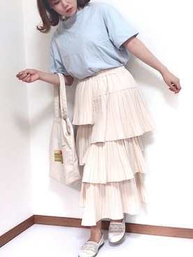 「GRL」｜「アイテム（スリッポン）」を使った、るいるいさん（レディース・163cm）の秋コーディネート