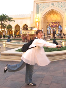 「アイテム（バックパック/リュック）」を使った、やまちゃんさん（レディース・168cm）の秋コーディネート