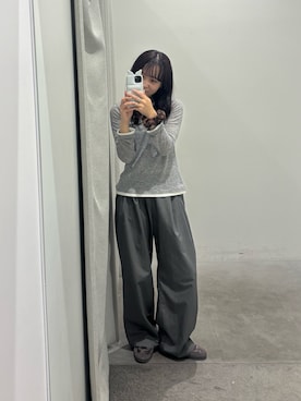 「アイテム（スラックス）」を使った、さいさん（レディース・160cm）の秋コーディネート