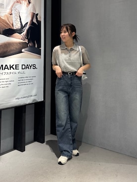「アイテム（ニット/セーター）」を使った、さいさん（レディース・160cm）の夏コーディネート