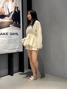 「アイテム（ラッシュガード）」を使った、さいさん（レディース・160cm・20代）の夏コーディネート