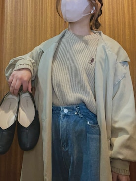 「kutir（クティール）のアイテム（トレンチコート）」を使った、2さん（レディース・154cm）の秋コーディネート