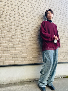 「ADRER（アドラー）のHigh sole leather heel boots/ハイソールレザーヒールブーツ（ブーツ）」を使った、ワタルさん（メンズ・168cm）の春コーディネート