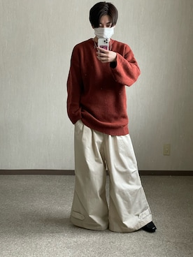 「ADRER（アドラー）のHigh sole leather heel boots/ハイソールレザーヒールブーツ（ブーツ）」を使った、ワタルさん（メンズ・170cm）の冬コーディネート