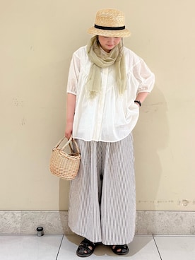 「CLASKA Gallery & Shop "DO"（クラスカ ギャラリー＆ショップ　ドー）のアイテム（帽子）」を使った、satomiさん（レディース・152cm）の春コーディネート