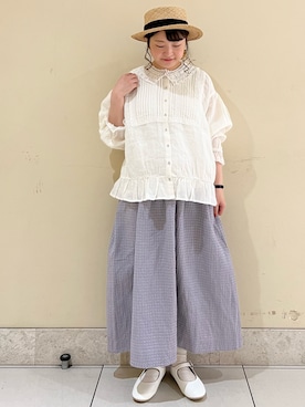 「kazumiコラボ」｜「アイテム（その他シューズ）」を使った、satomiさん（レディース・152cm）の冬コーディネート