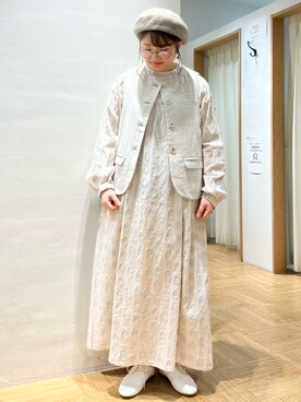 「m.soeur（エムスール）のアイテム（イヤリング）」を使った、satomiさん（レディース・152cm）の夏コーディネート