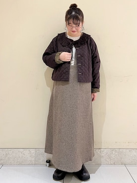 「Samansa Mos2（サマンサ モスモス）のアイテム（ジャケット/アウター）」を使った、satomiさん（レディース・152cm）の秋コーディネート