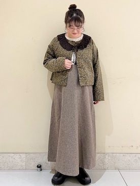 「Samansa Mos2（サマンサ モスモス）のアイテム（ジャケット/アウター）」を使った、satomiさん（レディース・152cm）の秋コーディネート