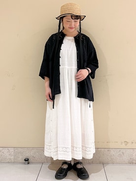 「カンカン帽」｜satomiさん（レディース・152cm）の春コーディネート