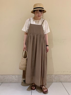 「CLASKA Gallery & Shop "DO"（クラスカ ギャラリー＆ショップ　ドー）のアイテム（帽子）」を使った、satomiさん（レディース・152cm）の夏コーディネート