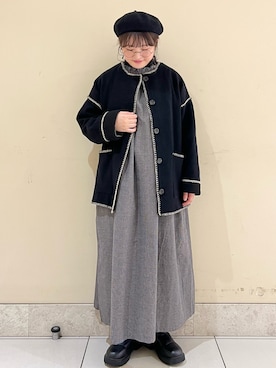 「Samansa Mos2（サマンサ モスモス）のアイテム（ジャケット/アウター）」を使った、satomiさん（レディース・152cm）の秋コーディネート
