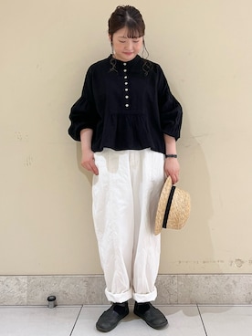 「CLASKA Gallery & Shop "DO"（クラスカ ギャラリー＆ショップ　ドー）のアイテム（帽子）」を使った、satomiさん（レディース・152cm）の春コーディネート