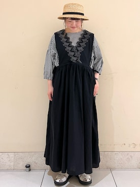 「CLASKA Gallery & Shop "DO"（クラスカ ギャラリー＆ショップ　ドー）のアイテム（帽子）」を使った、satomiさん（レディース・152cm）の春コーディネート