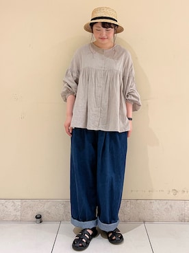 「CLASKA Gallery & Shop "DO"（クラスカ ギャラリー＆ショップ　ドー）のアイテム（帽子）」を使った、satomiさん（レディース・152cm）の春コーディネート