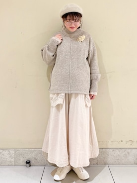 「レースアップシューズ」｜「アイテム（その他）」を使った、satomiさん（レディース・152cm）の秋コーディネート