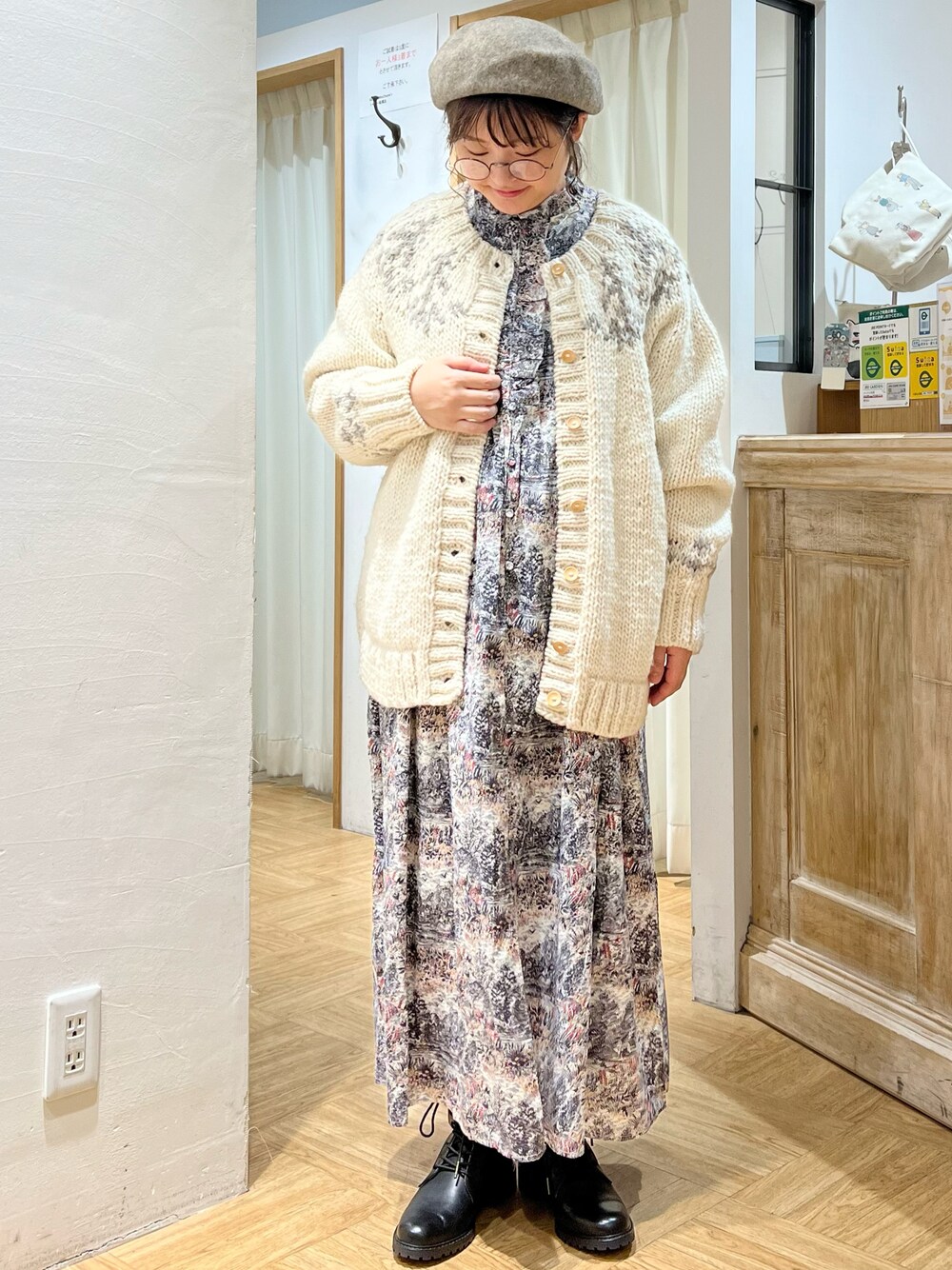 LIBERTY】Glencot House柄ワンピースを使った人気ファッション