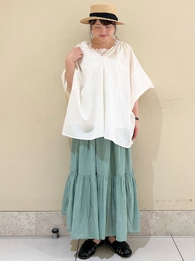 「大人可愛い、シンプル」｜「アイテム（その他）」を使った、satomiさん（レディース・152cm）の夏コーディネート
