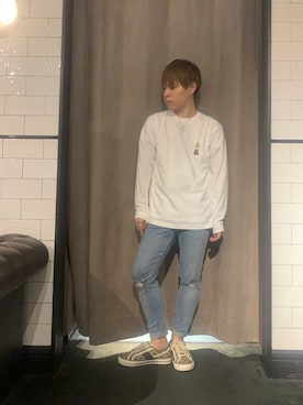 「STUD MUFFIN（スタッドマフィン）のアイテム」を使った、Sさん（メンズ・160cm）の夏コーディネート