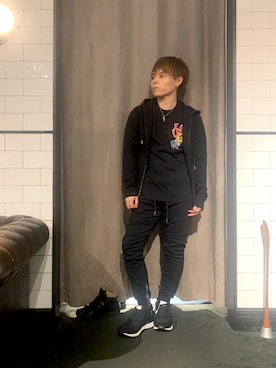 「1piu1uguale3 RELAX（ウノピュウノウグァーレトレリラックス）のアイテム（パーカー）」を使った、Sさん（メンズ・160cm）の夏コーディネート