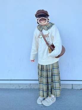 🍮さん（骨格ストレート・レディース・147cm）の秋コーディネート