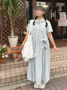 「アイテム（付け襟）」を使った、🍮さん（レディース・147cm）の秋コーディネート