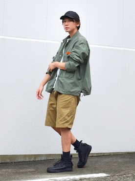 「Acne Studios（アクネストゥディオズ）のアイテム（帽子）」を使った、PEEYANさん（メンズ・180cm）の夏コーディネート