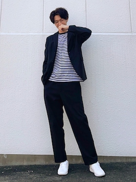 「Acne Studios（アクネストゥディオズ）のアイテム（テーラードジャケット）」を使った、PEEYANさん（メンズ・180cm）の春コーディネート
