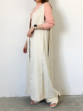 「アイテム（ジャンパースカート）」を使った、くすみんさん（レディース・153cm）の冬コーディネート