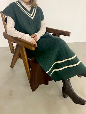 「チルデンニット」｜くすみんさん（レディース・153cm）の秋コーディネート